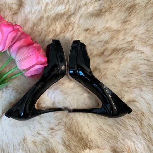 Michael Kors Peep-Toe Patten Leather Pumps - Picture 3 of 4